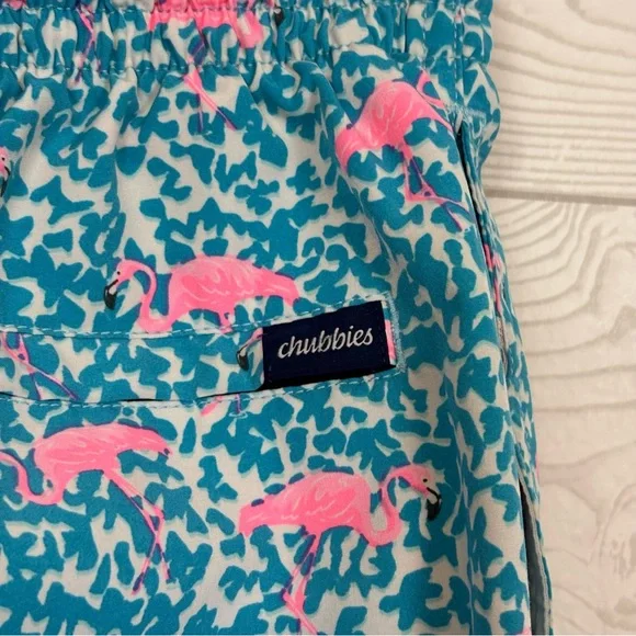 CHUBBIES THE DOMINGO’S ARE FOR FLAMINGOS SWIM SHORTS SWIMMING TRUNKS SMALL - Picture 6 of 11